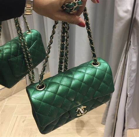 green chanel handbags sale